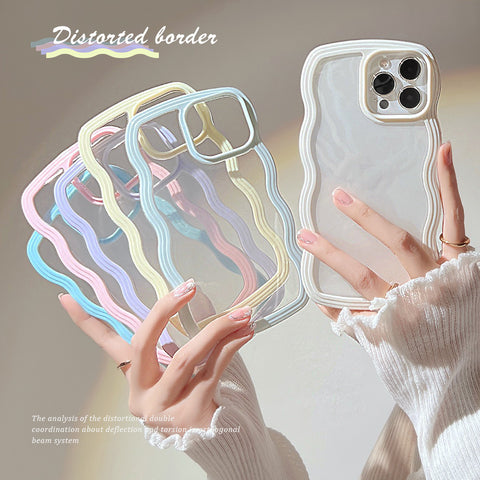 Wave Border Mobile Case Solid Color